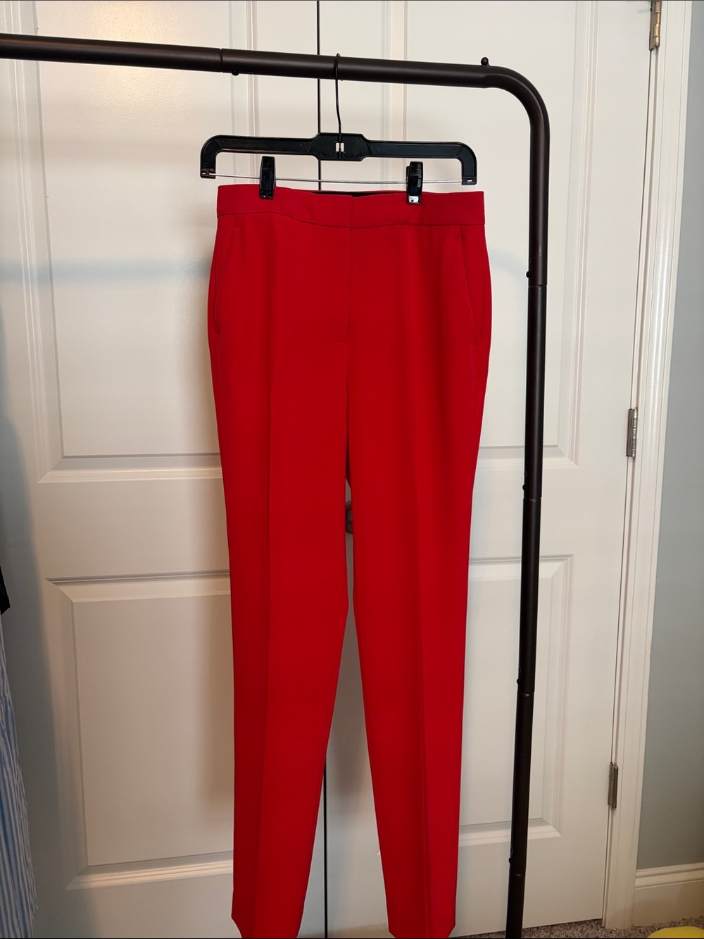 rag & bone Red Slim Trousers with Clean Front